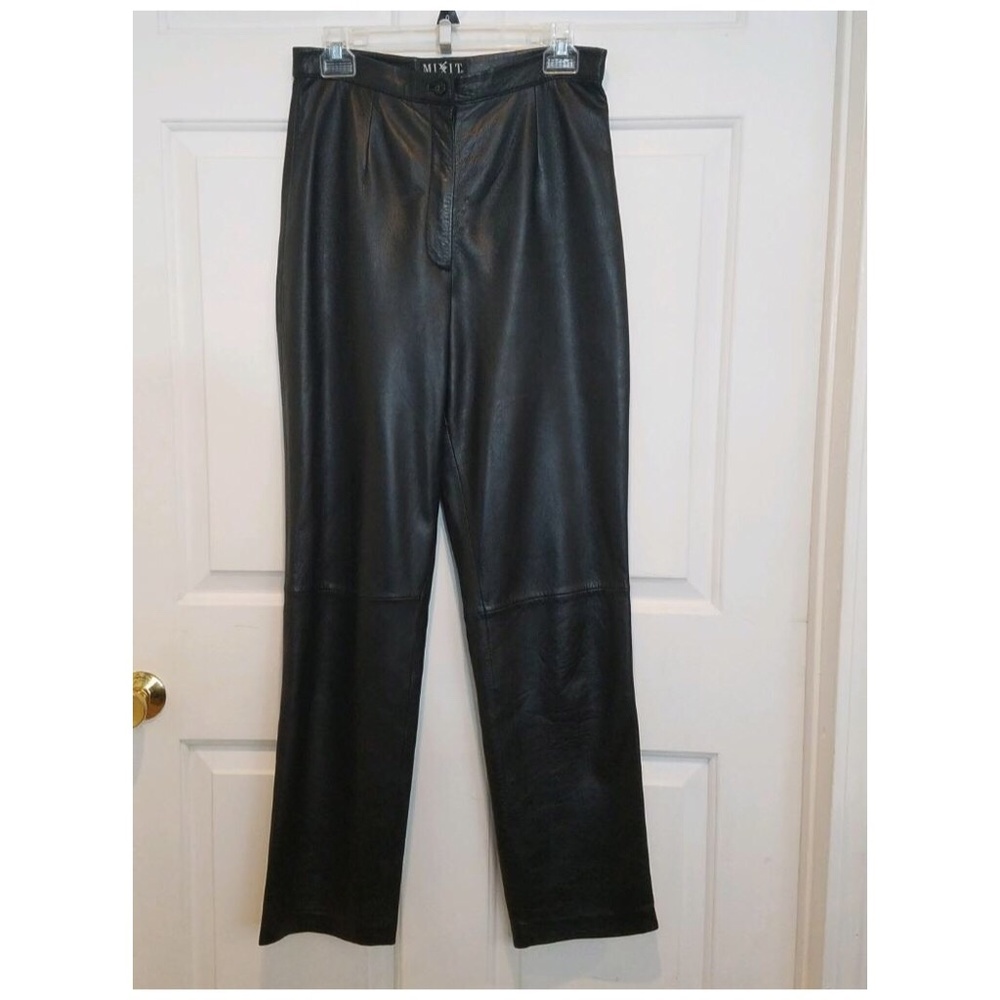 MIX IT Vintage Black Genuine Leather Pants